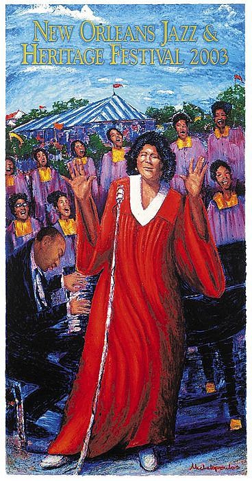 James Michalopoulos, 2003 Mahalia Jackson Jazz Fest 
Print
OPTIONS AVAILABLE:

Signed Edition: offered framed, as is, $810.