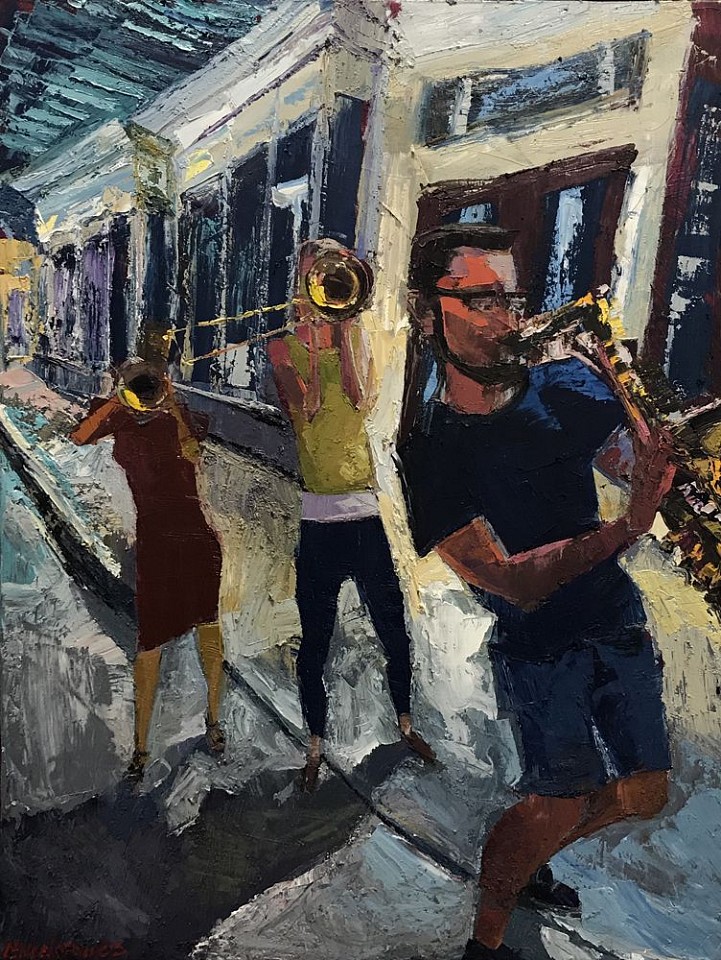 James Michalopoulos, 
Sax Maniac
Oil on Canvas, 48 x 36 in.
$15,600