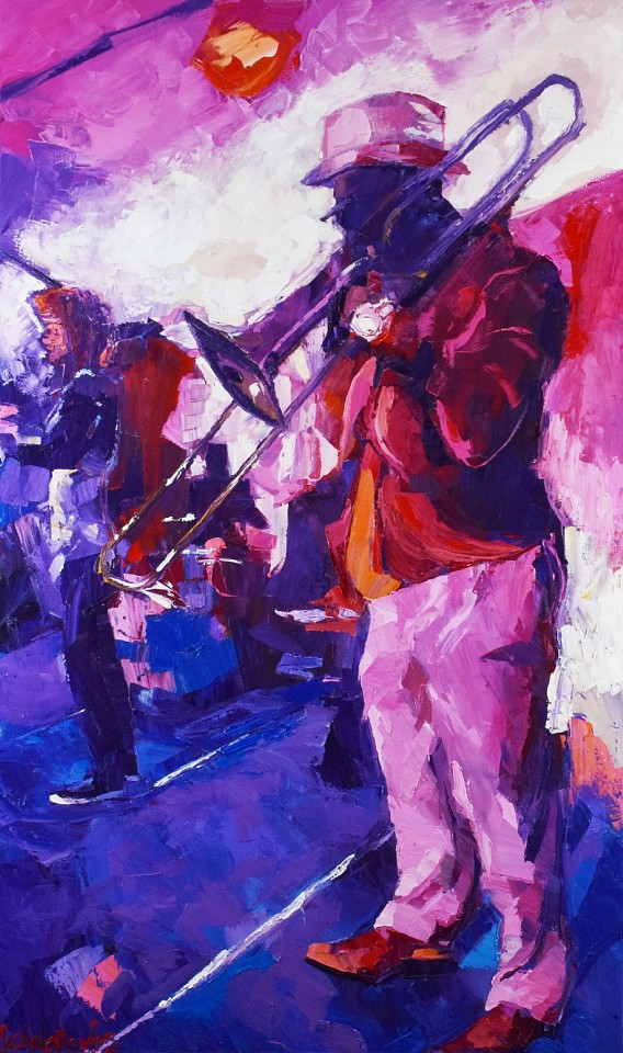 James Michalopoulos, Lotion for Emotion
Oil on Canvas, 60 x 36 in.
This work is currently on display at the Jazz Museum in New Orleans as a part of the "From the Fat Man to Mahalia: James Michalopoulos’ Music Paintings at the New Orleans Jazz Museum" Exhibition.
$23,200