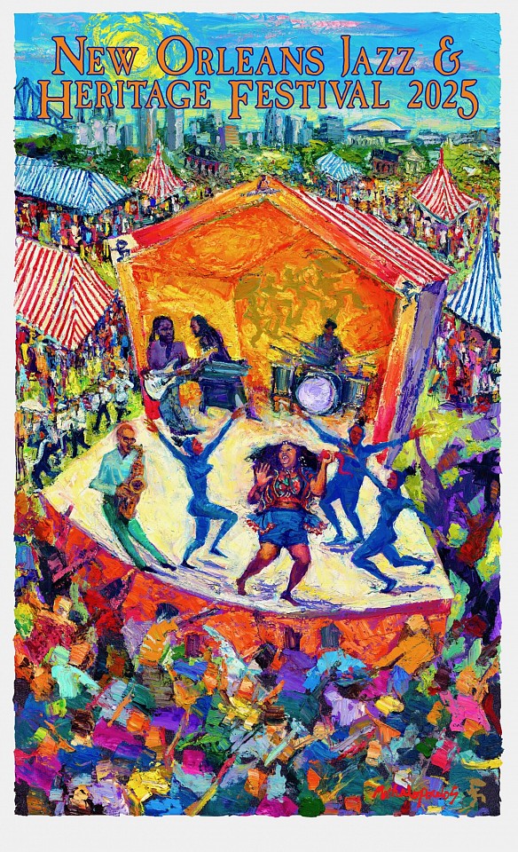 James Michalopoulos, Jazz Fest 2025: "And A Cast of Thousands"
36 x 22 in.
$1,500